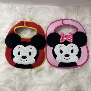 MICKEY & MINNIE MOUSE Disney Itty Bittys Baby Bibs Set by Hallmark